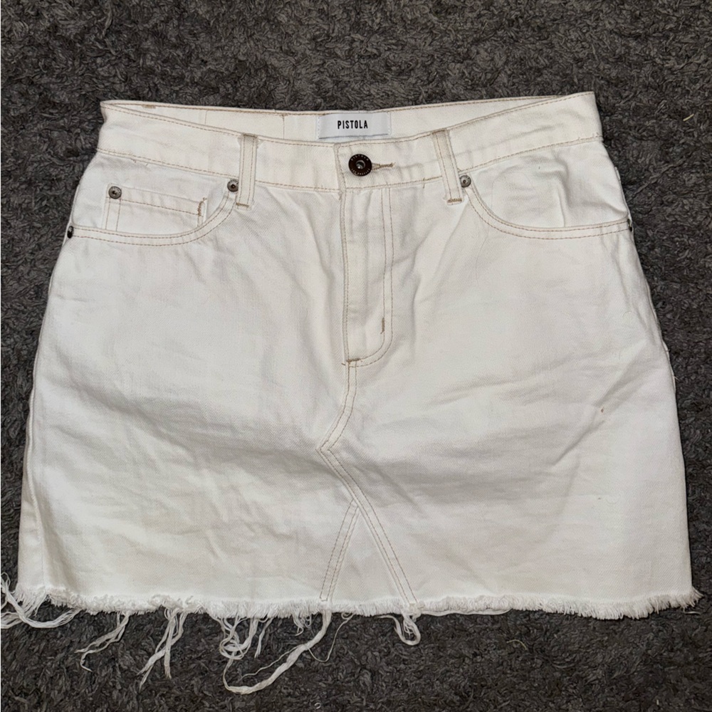 Pistola White Denim Skirt